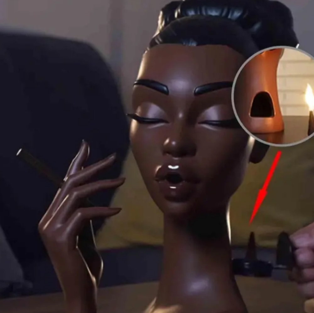 Incense holder African American woman